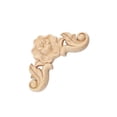 thumbnail image 1 of Wosthever Calcomanía de molduras talladas en de flores, apliques de esquina de estilo europeo, marco decorativo, puerta, muebles, tallado en Decoración del hogar 8*8cm Wosthever HA067504-01, 1 of 6