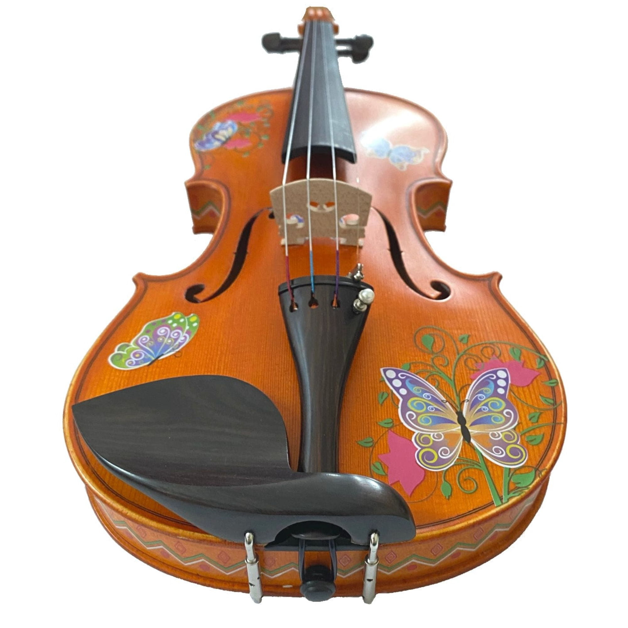 Rozanna’s Violins Butterfly Dream II Bejeweled Violin Outfit with Greco 4/4 | Includes Bow, Rosin, Case & Strings