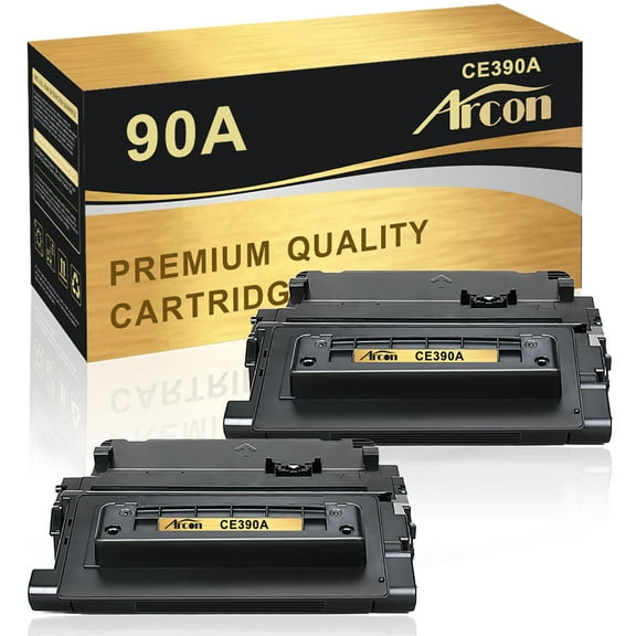 Arcon 2-Pack Compatible Toner for HP 90A CE390A LaserJet Enterprise M4555 MFP M4555f M4555fskm M4555h LaserJet Enterprise 600 M601n M603n M603dn M602n M602x M602dn M601dn (Black)