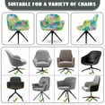 thumbnail image 6 of Whosucclay Colorful Palm Leaves Print Curved Back Chair Slipcover Thick Kitchen Chair Cover Elastic Swivel Armchair Cover Protector Bar Stools Covers for Kitchen Party Banquet Decor, 6 of 7