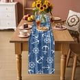 thumbnail image 2 of Navy Blue Anchor Nautical Cotton Linen Rectangle Table Runners 13"x60", Coastal Rudder Beach Coffee Table Runner Dresser Scarves Luxury Table Runners for Wedding Party Banquet Dinner Decor, 2 of 8