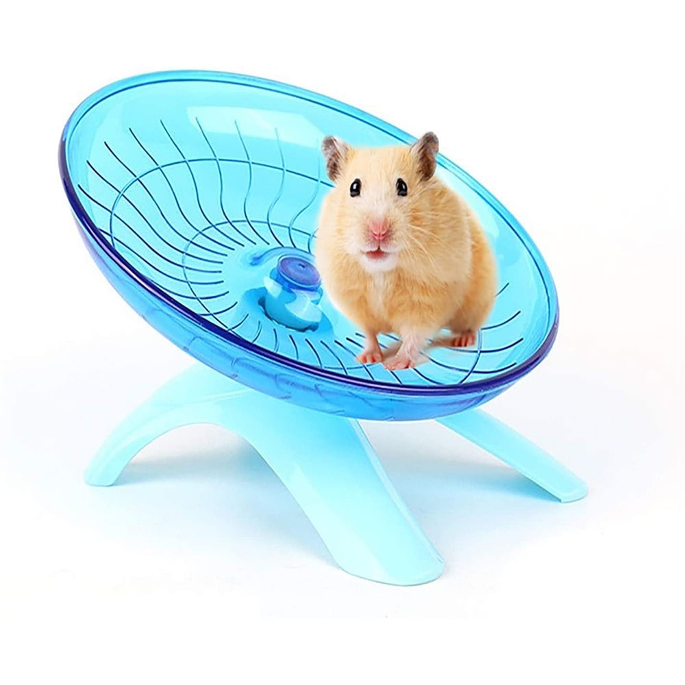 VIVEFOX Hamster Flying Saucer, Silent Running Exercise Wheel for Gerbil Rat  Mouse Hedgehog Small Animals 