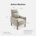thumbnail image 5 of mopio Arthur Recliner Chair with 3 Positions, Jacquard Fabric Accent Chair, Mid Century Modern Reading Chair, High Back Padded Support Comfy Sleeper Armchair, Nursery Chair for Living Room, Bedroom, 5 of 8