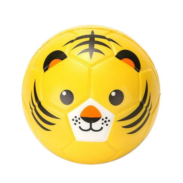 Vogacara Mini balón de fútbol diseñado para niños pequeños y niños Modelo animal Patrones animales Fútbol de PU Juguetes Tigre 15CM