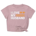 thumbnail image 1 of Penkiiy T-Shirt Femme J'aime Mon Mari Mignon Relation Mariée TP Rose, 1 of 7