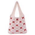 thumbnail image 1 of Bolso de compras de ganchillo para mujer bolso de punto estético de Color contrastante bolso diario para mujer, 1 of 9