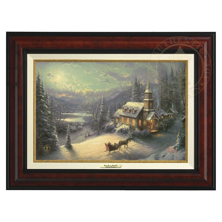 Thomas Kinkade Sunday Evening Sleigh Ride - Canvas Classic (Burl 