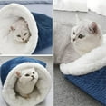 thumbnail image 6 of Cat Bed Cave Sleeping Bag, Pet Mat Self Warming Pad Sack for Cats and Small Dog, 360°Wrap Comfortable Pet Snuggle Sack, Semi-Enclosed Design, Warm Nest for Indoor Cats, 6 of 6