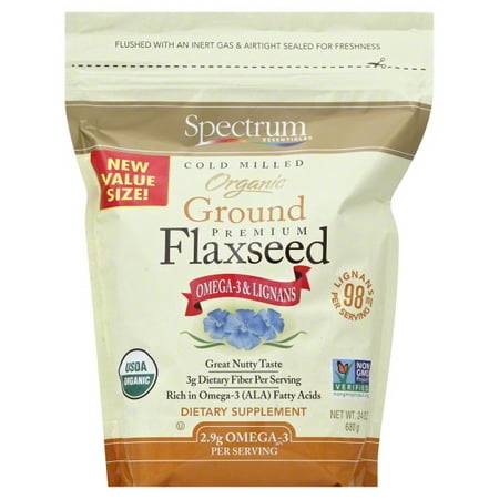 Spectrum Essentials Organic Ground Premium Flaxseed, 24