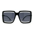 thumbnail image 1 of Womens Unique Off-set Exposed Lens Butterfly Sunglasses Black, 1 of 4