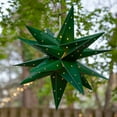 thumbnail image 5 of Aurora Superstar 24" Green Hanging Moravian Star Light LED Lantern Decor, Weatherproof Fold-Flat Plastic Lighted Star, 5 of 6