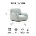thumbnail image 4 of Big Joe Mid Mod Lightweight Molded Structured Chair, Frolic Wonderland Lenox, Durable Woven Polyester, 2 feet, 4 of 9