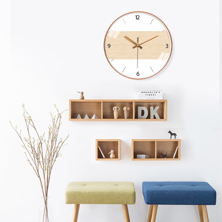 Small Wall Clock, 8 Inch Silent Retro Wooden Wall Clock, Decorative Wood  Wall Clock for Kitchen, Bedroom, Living Room