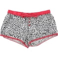 thumbnail image 1 of Lounge Affair Womens Leopard Pajama Shorts ivory M, 1 of 2