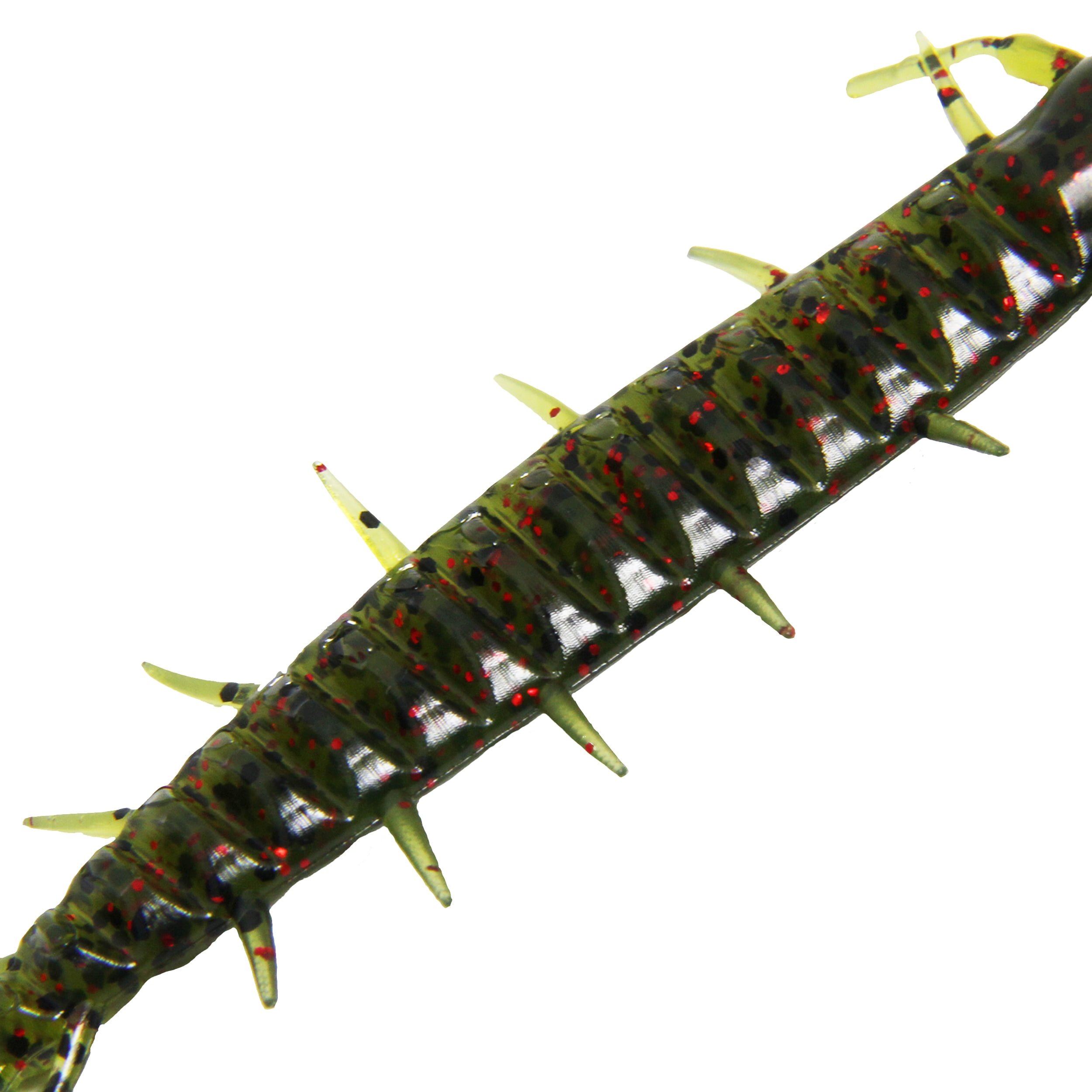 Tackle HD 10-Pack Hellgrammite Fishing Bait, 3D Scanned 5" Fishing Lure, Smallmouth Bass and Trout Lures, Soft Plastic Fishing Lures for Freshwater, Watermelon Red