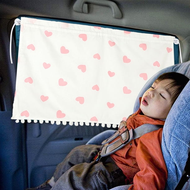 Puntoco cortina para coche tela protector solar aislamiento térmico cortina telescópica con ventosa para coche protector solar Universal para las cuatro estaciones