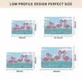 thumbnail image 5 of Summer Cute Flamingo Door Mat Indoor Outdoor, Cartoon Animal Cloud Blue Sky Non Slip Welcome Mat with Rubber Backing, Absorbent Fabric Front Door Mats Entryway Rug for Home Patio Entrance 16"x24", 5 of 9