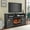 Dark Rustic Oak, variant on Innoflame 60'' Fireplace TV Stand, Farmhouse Entertainment Center w/ 26" Electric Fireplace, Door Sensor, Sliding Barn Door, Jasmine white
