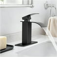 thumbnail image 4 of JERFIT Single Hole Bathroom Sink Faucet in Matte Black, Single Handle Brushed Nickel Finish, Anti-Rust Stainless Steel Lavatory Faucet with Ceramic Cartridge, 4 of 6