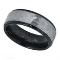 thumbnail image 2 of Jewelry Avalanche 2-Tone Hammered Black Tungsten Carbide Mens Wedding Band, 8mm Anniversary Ring size 10.5, 2 of 5