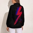 thumbnail image 2 of Lightning Bolt Brush Long Sleeve Blouse Woman Streetwear Casual Shirts Summer Oversize Woman Streetwear Clothing Birthday Present, 2 of 7