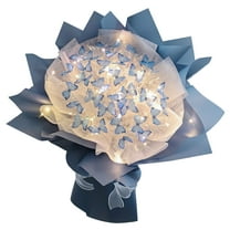 Vikakiooze New 11Pc Diy Butterflies Flower Bouquet Gift Set With Led Light Great Gift Ideas for Valentine'S Day, Birthday, Anniversary, Engagement