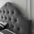 thumbnail image 7 of Modway Sovereign Queen Diamond Tufted Performance Velvet Headboard in Gray, 7 of 7