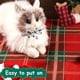 thumbnail image 4 of Christmas Cat Collar with Bell & Bow Adjustable Pet Safety Breakaway Kitten Collar Festive Holiday Party Gift for Cats Small Dogs, 4 of 6