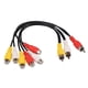 thumbnail image 5 of Nuevo 3 RCA macho a 6 RCA hembra divisor de enchufe Audio TV DVD adaptador de vídeo Cable AV rojo amarillo blanco, 5 of 5