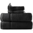 thumbnail image 6 of Clara Clark Bath Towels Set, 100% Cotton Luxury Softness 4 Pc Set, Black, 6 of 7