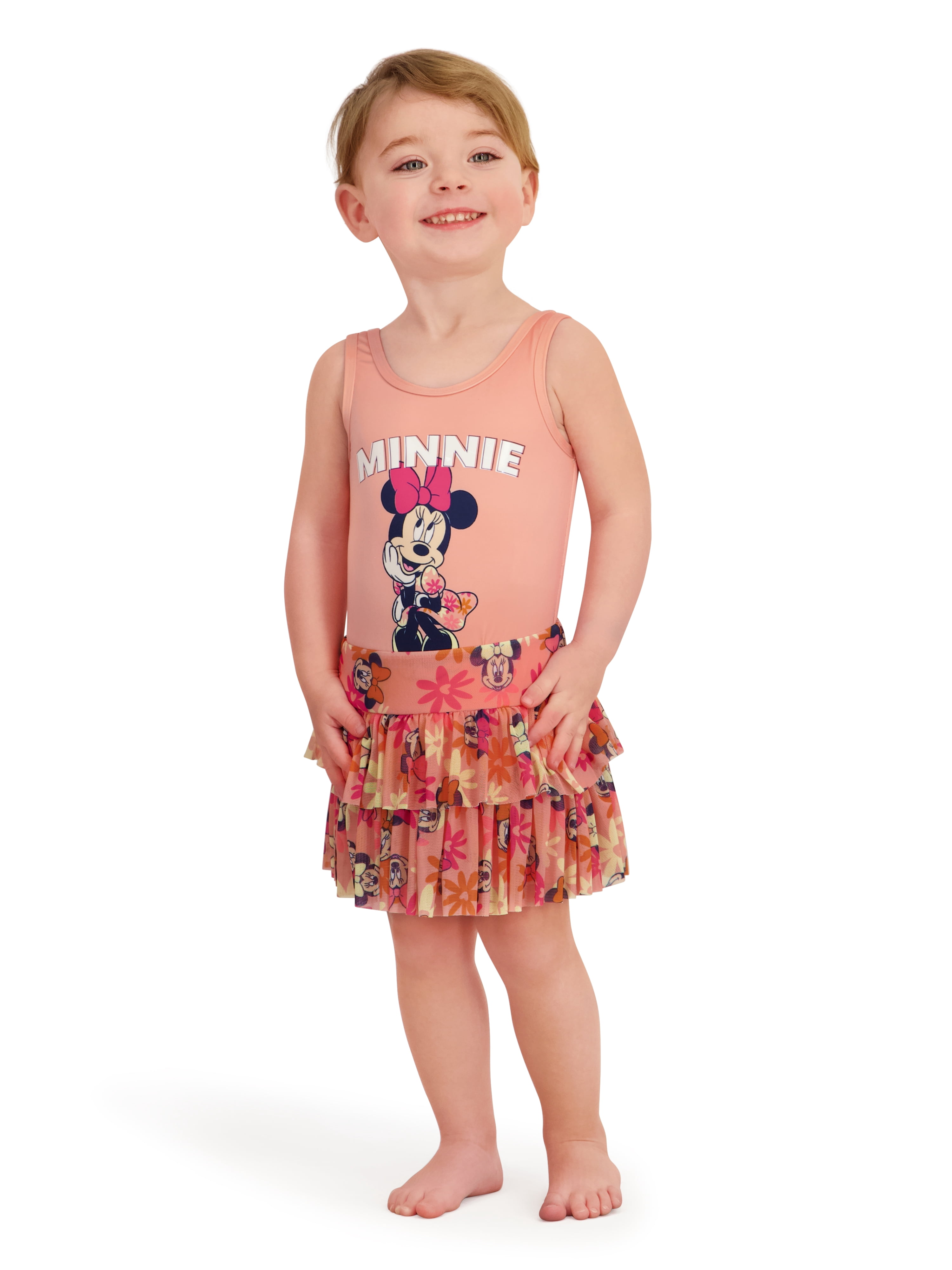 Character Toddler Girl One- Piece Swimsuit and Skirt Set, Sizes 12M-5T