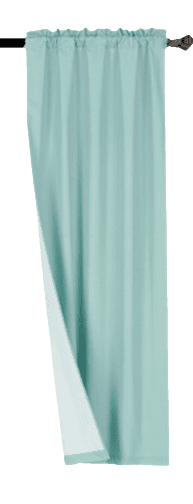 2 Panels Teal Solid Blackout Thermal Rod Pocket Foam Lined Window Curtain Drape R64 108 Length
