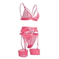 thumbnail image 2 of Womens Underwear Breathable Comfortable Panties New Fashion Lace Sleepwear Wireless Pajamas Garter Blend Underwear for Women, 2 of 5