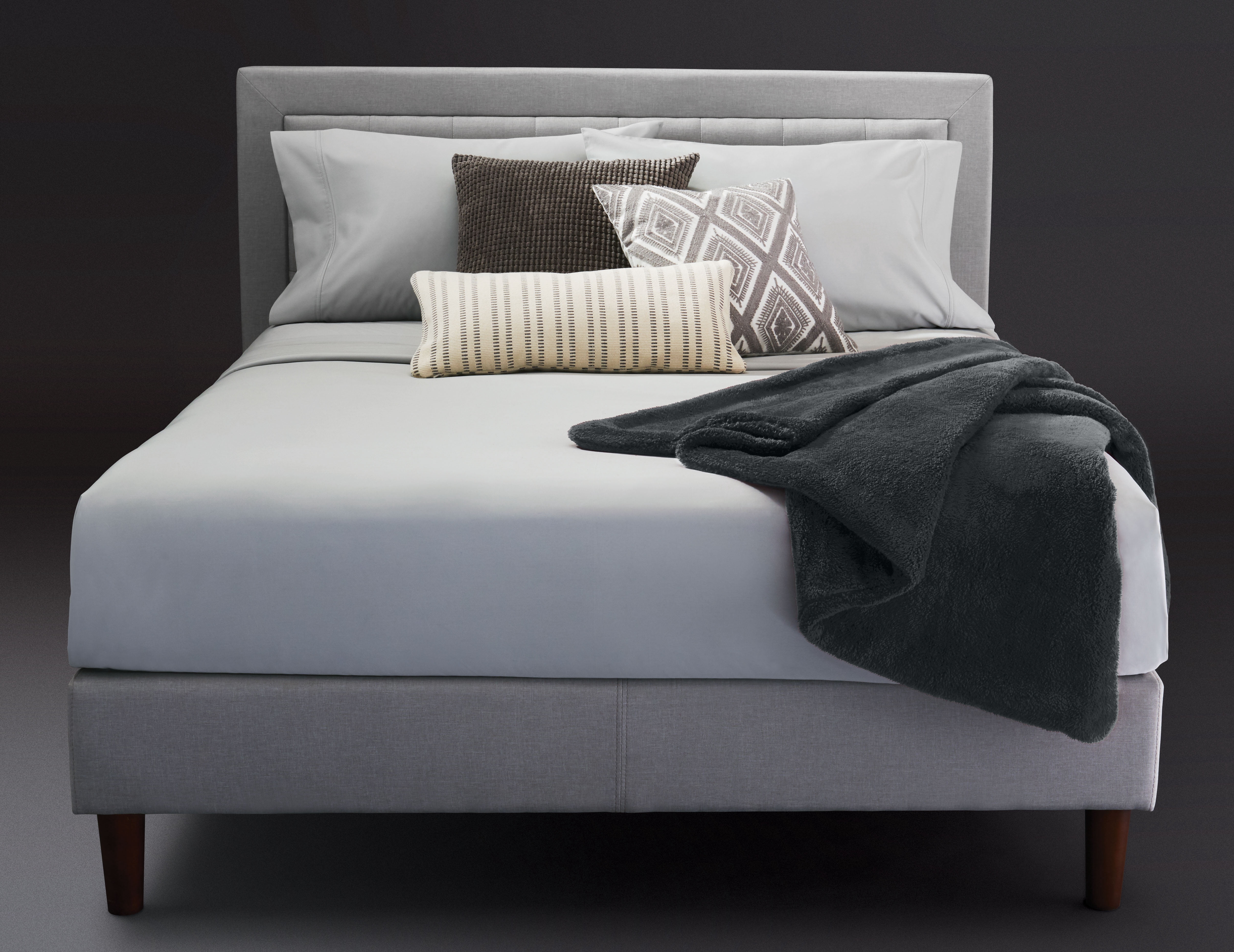 Sunbeam Heated Electric Velvet Plush Blanket with 10 heat settings, Full, Slate