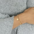 thumbnail image 4 of Turandoss 14K Gold Plated Bracelet for Women Gold Plated Charm Letter H Beaded Bracelet for Women Trendy Womens Dainty Gold Personalized Initial Disc Bracelet Jewelry, 4 of 8