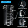 thumbnail image 3 of Taza medidora de vidrio Uxcell de 500 ml, vidrio borosilicato 3.3 graduado con escala impresa blanca y tapa de vidrio, 3 of 7