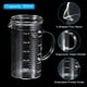 thumbnail image 3 of Taza medidora de vidrio Uxcell de 500 ml, vidrio borosilicato 3.3 graduado con escala impresa blanca y tapa de vidrio, 3 of 7
