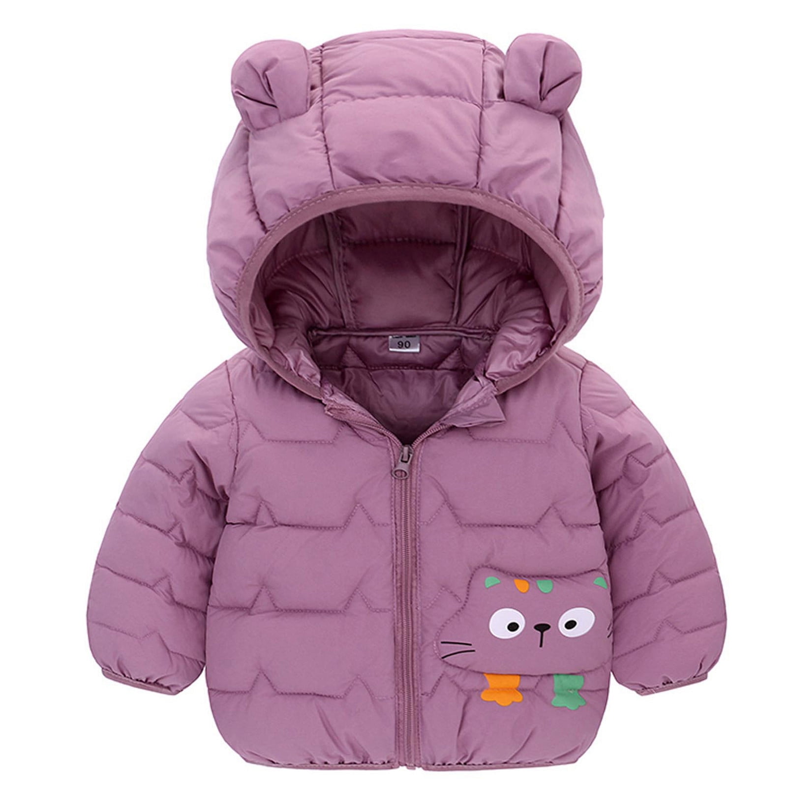 Veste à Capuche Enfant - Sweat Zippé Avec Oreilles Et Motif Animal - Coton Mélangé - Tailles 12-18 Mois à 4-5 Ans