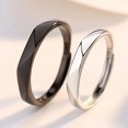 thumbnail image 2 of Nuevo anillo geométrico simple para pareja, se puede combinar con un anillo de boda de rombo, joyería de compromiso para pareja, regalo de fiesta 2021, 2 of 4