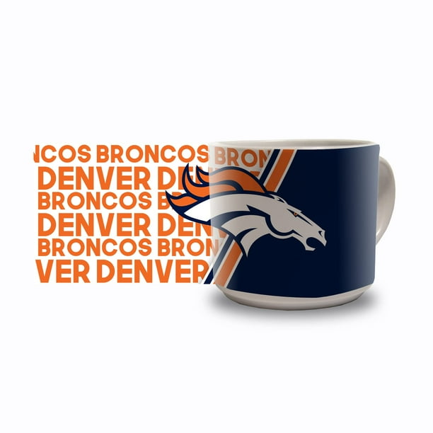 Rico Industries Nfl Football Denver Broncos Taza De Café De Cerámica Metro De 14 Onzas