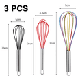 thumbnail image 2 of Batidor de silicona, batidor de cable de globo resistente, juego de 3 piezas, batidora de cocina mejorada, mango de acero inoxidable Adepaton CPB-US-YYM665-5, 2 of 5