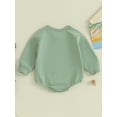 thumbnail image 4 of Bagilaanoe Newborn Baby Boy Oversized Romper Sweatshirt Long Sleeve Bodysuits Letter Embroidery Pullover 3M 6M 12M 18M Infant Casual Tee Tops, 4 of 9