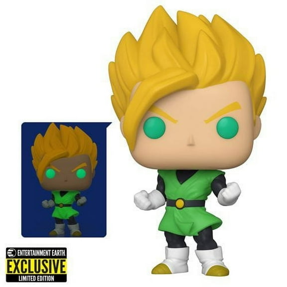 Dragon Ball Z Super Saiyan Gohan Glow in the Dark Vinyl Figure #858 - Entertainment Earth Exclusive (Bundled with Pop Protector to Protect Display Box)