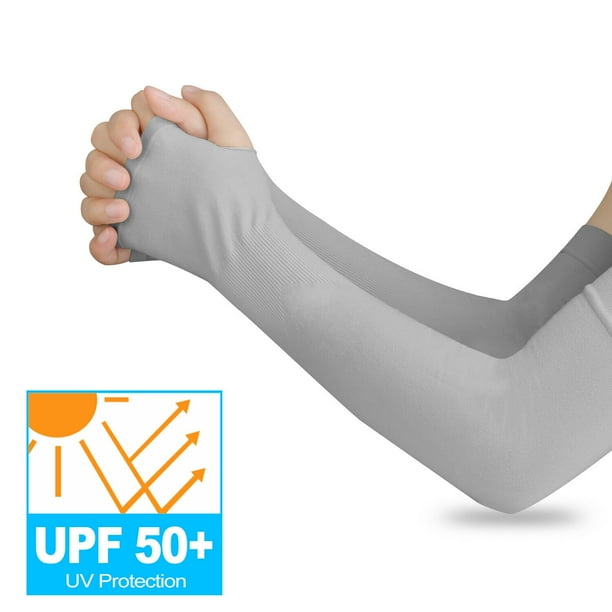 Arm Sleeve For Women Simyoung Cooling Arm Sleeves Sun Protection Upf 50 Compression Sun Sleeves For Running Cycling Fishing Golf Volleyball Basketball Baseball Football Gray Walmart Com Walmart Com