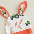 thumbnail image 7 of newwalpole My First Easter Baby Boy Outfit Excavator Boy Bunny Short Sleeve Romper Pants Hat Onesie Clothes Orange for Size 12-18 Months, 7 of 7