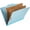 Light Blue, variant on Basics Classification Folder with Prongs, 100% Recycled, 2 Dividers, 2" Embedded, Letter Size, Light Blue, 10-Pack