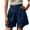 Navy, variant on Fancifize Women Cuffed Dressy Shorts High Waist Wide Leg Office Pants Professional Summer Outfit With Side Pockets L,Black