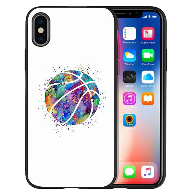 Coque de téléphone en silicone noir avec motif de basket-ball, étui de protection pour iPhone 12 Poly XS Max 5 5S SE 2020 6 6S PLUS 7 8 X 11Pro Max 11 qiuyongming unisex