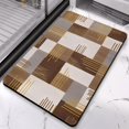 thumbnail image 2 of Soft & Stylish 20x32 inch Bathroom Rug from Rockwood Collection: Modern Geometric Patchwork Design, Ideal for Bathroom, Bedroom, Office, Living Room, Entryway on Hardwood Floors, 2 of 5