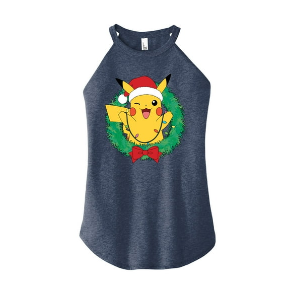 Pokémon - Pikachu Lights Wreath - Juniors High Neck Tank Top